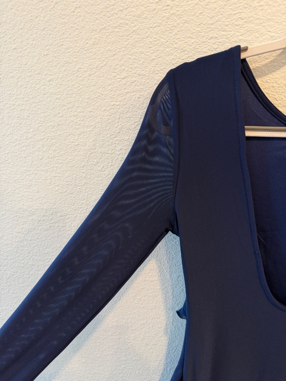 Amazon Navy Ruffle Diagonal Maxi Dress - Picture 4 of 5